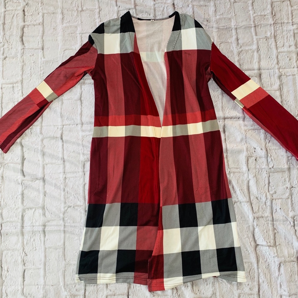 Buffalo plaid cardigan
